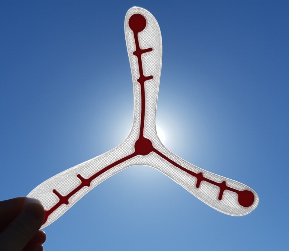 Triblader Boomerang with Reinforcing Spine