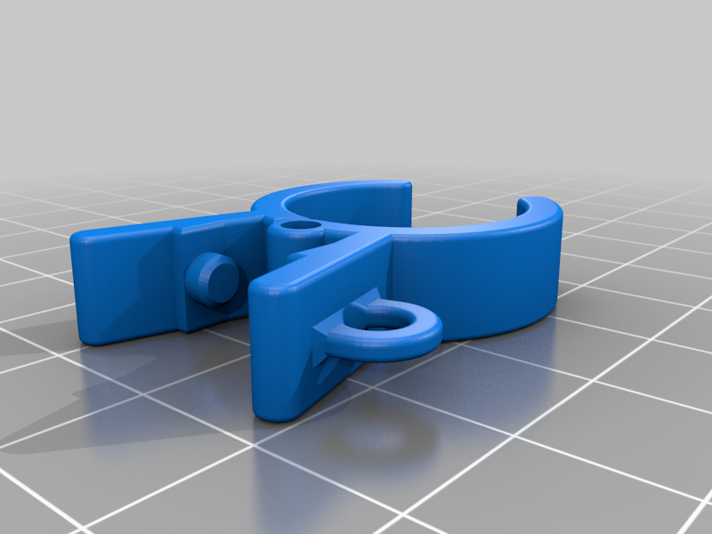 Clothespin / Clamp for 25mm radius tube with eye