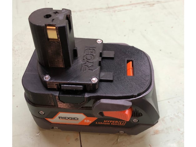 Badaptor Ridgid 18V Battery Adapter to Ryobi 18v One+ Tool