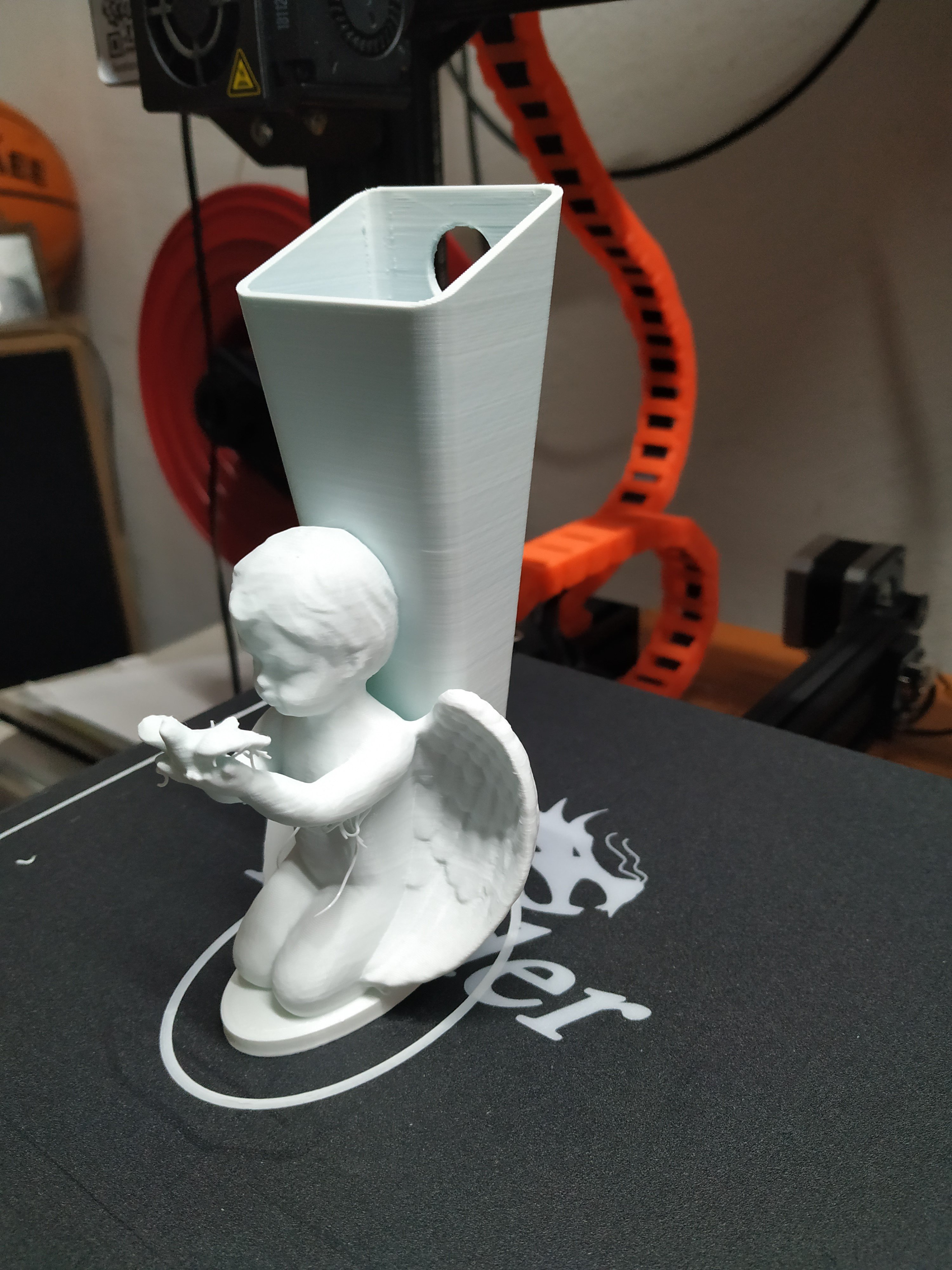 Angel wall vase adapted