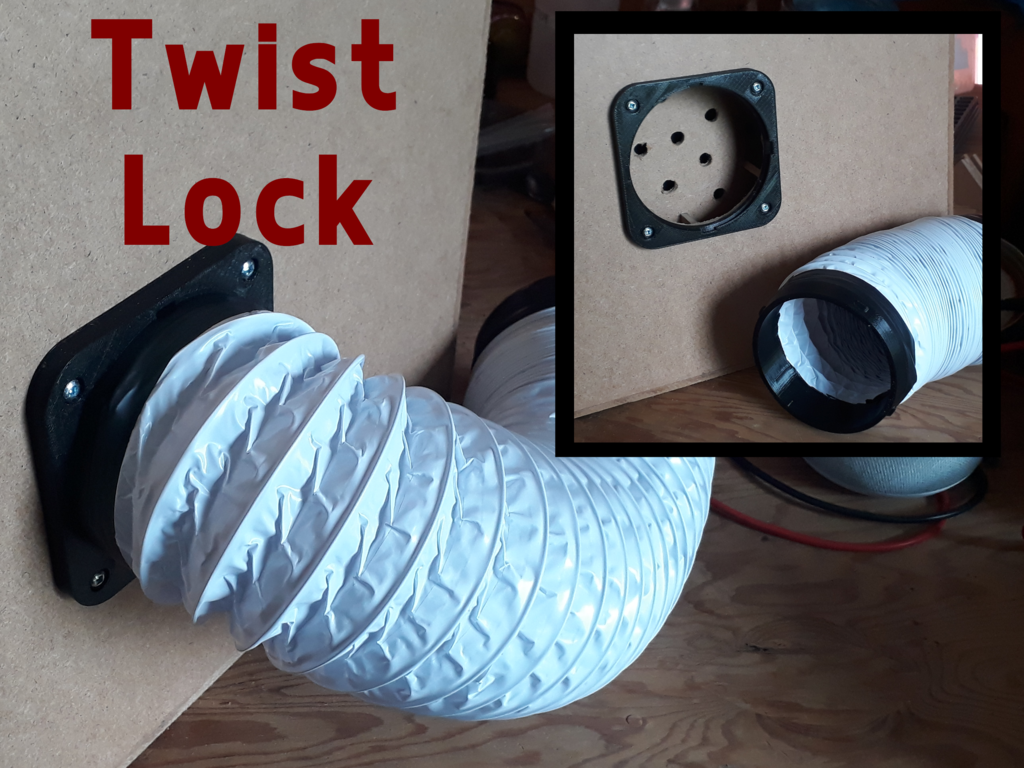 Twist-lock Hose Flange for Dryer Hose