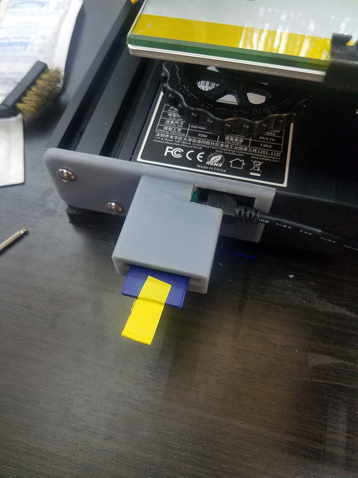 Ender 3 Pro TF to SD adapter plate