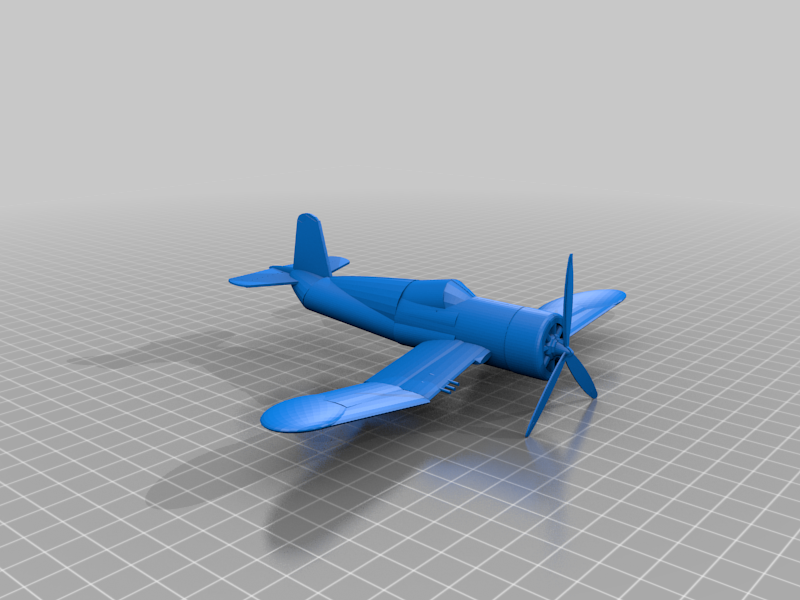 No Texture F4U Corsair (made in Tinkercad)