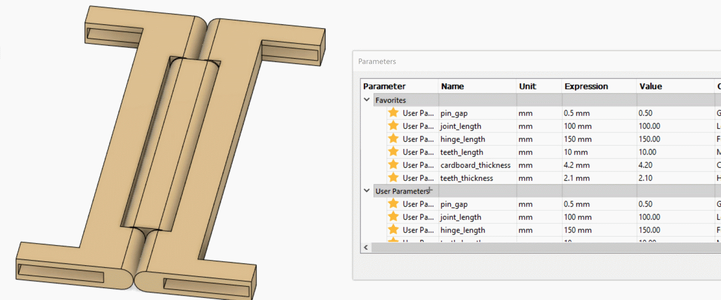 Miniatura 6 do modelo 3D Reversible parametric hinge