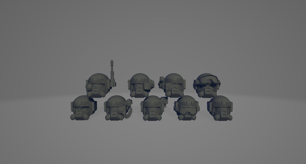 Angry Spaceguards Hostile Environment Heads set