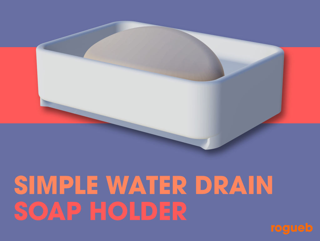Simple water drain soap holder 