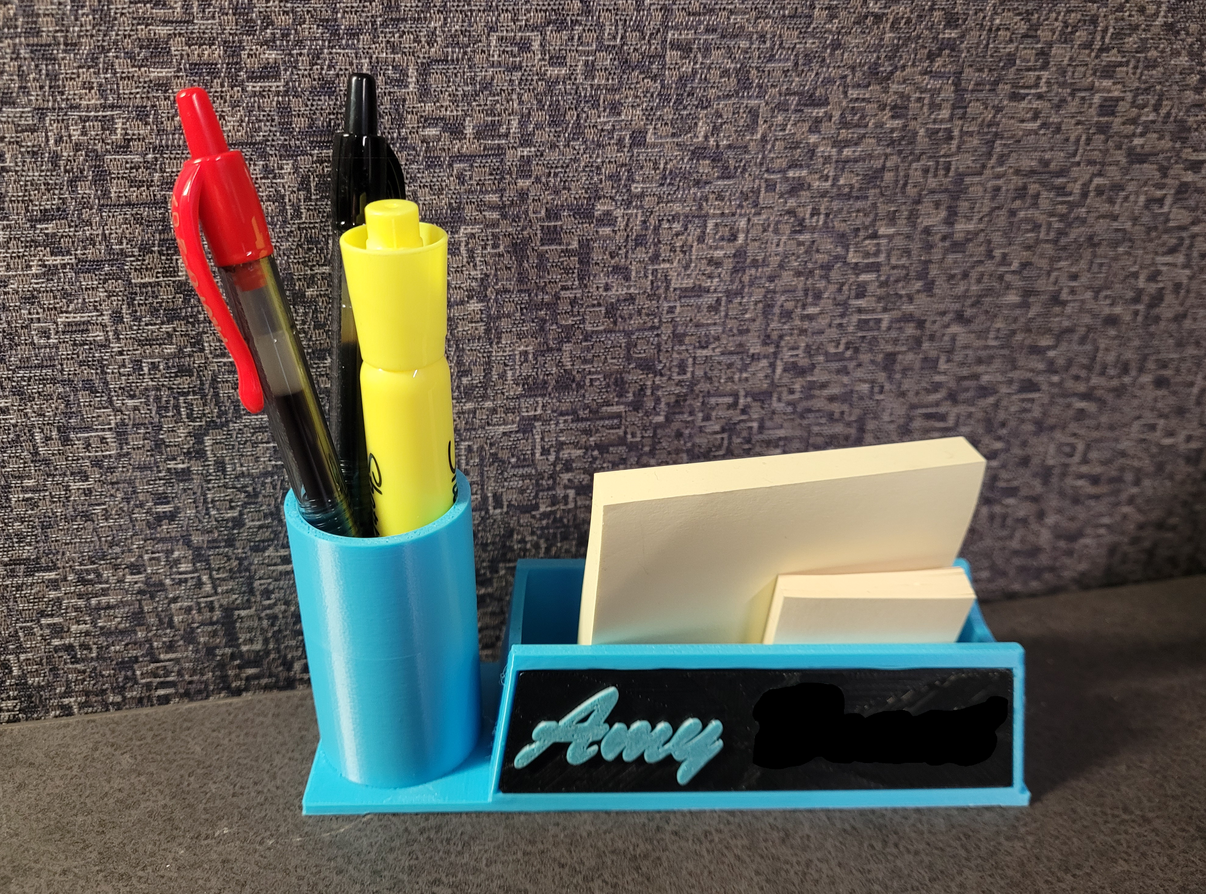 Name Plate Desk Organizer – Single Cup Blank Name Plate