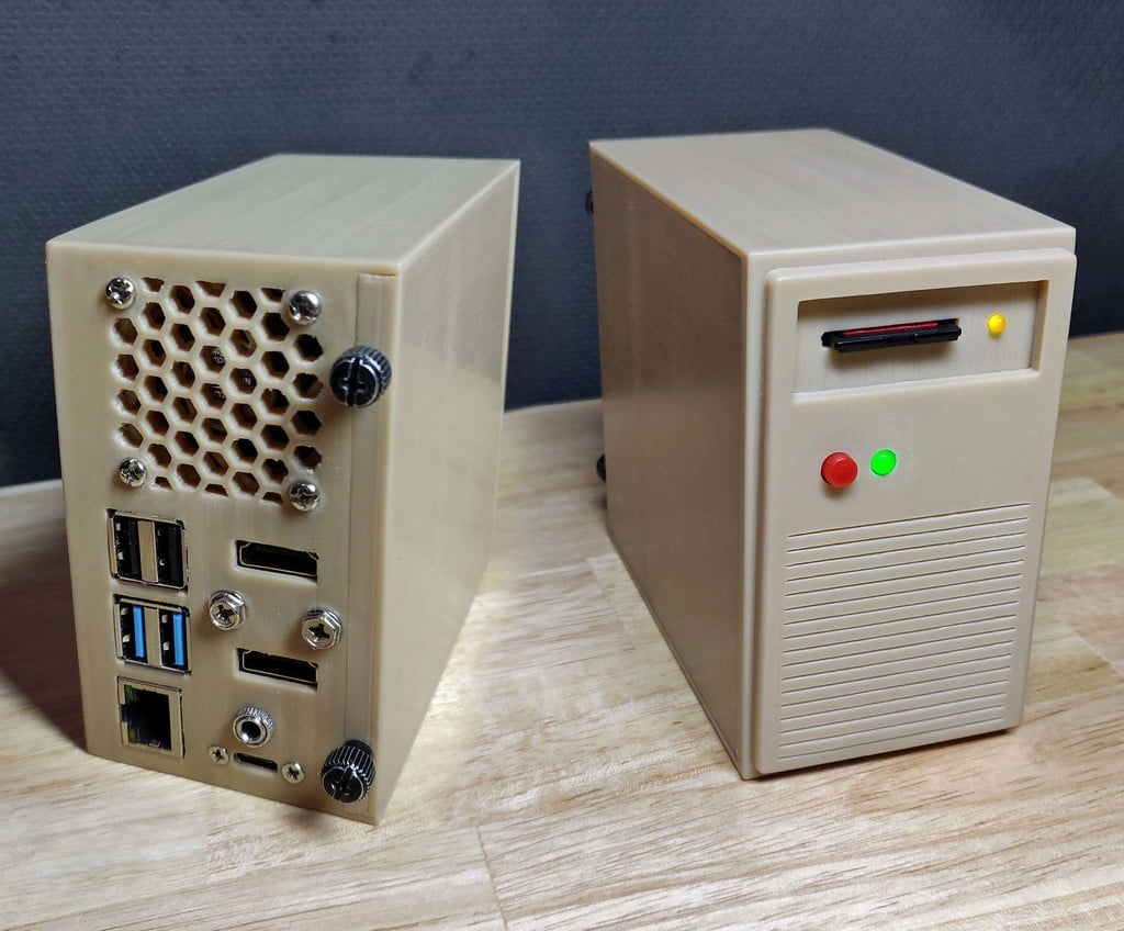Raspberry Pi 4 case - Retro tower desktop