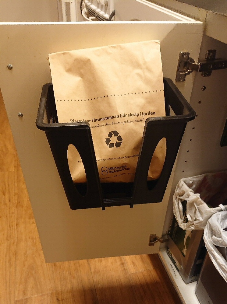 Compost bag holder
