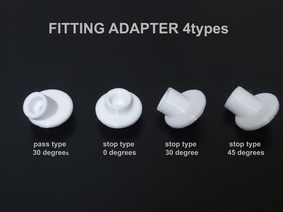 Filament tube fitting adapters  (round & small) 