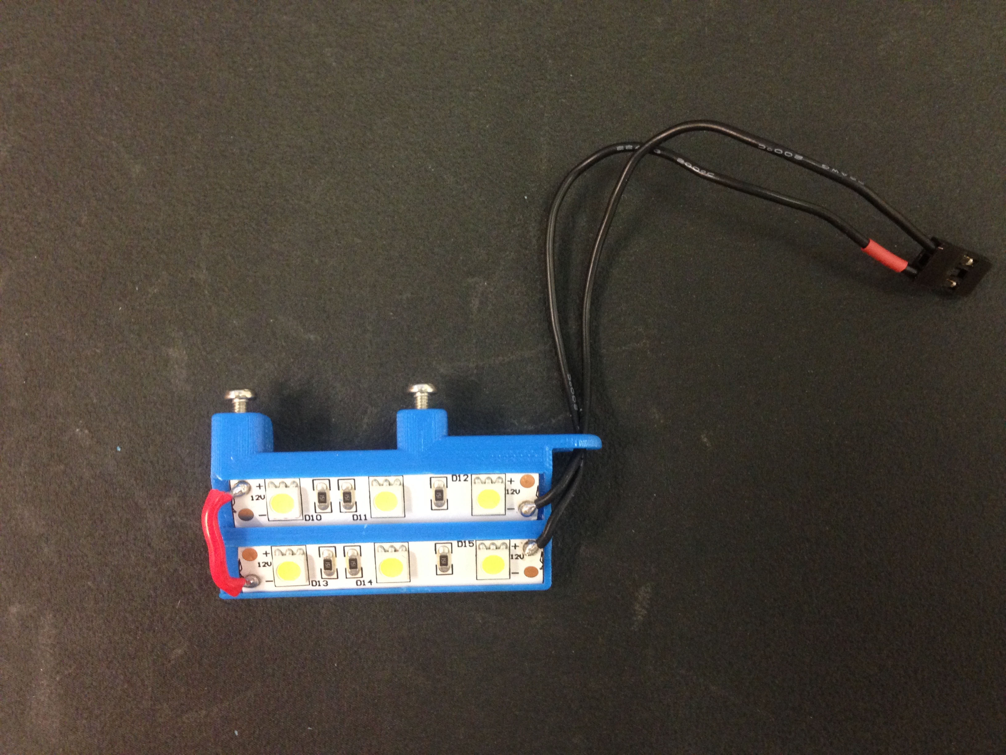 i3 Plus Dual LED Holder (Wanhao, Cocoon Create, Monoprice, Balco etc)