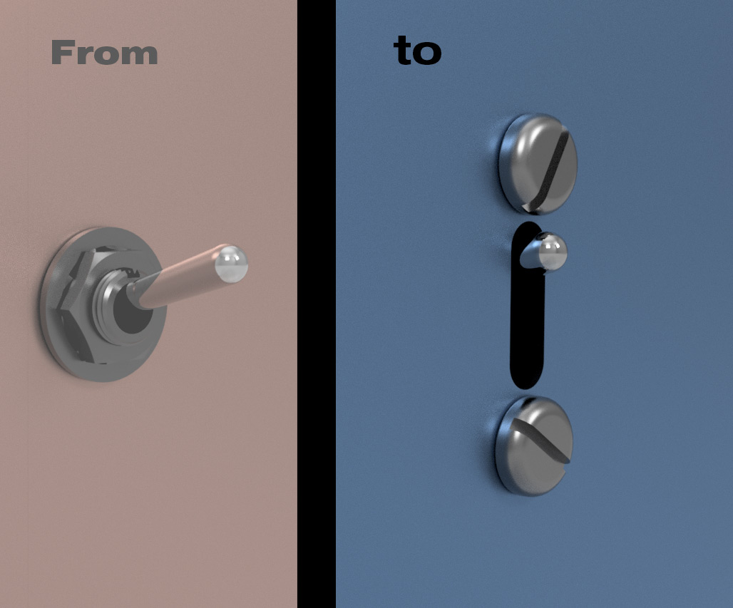 Flip switch hidden guard.