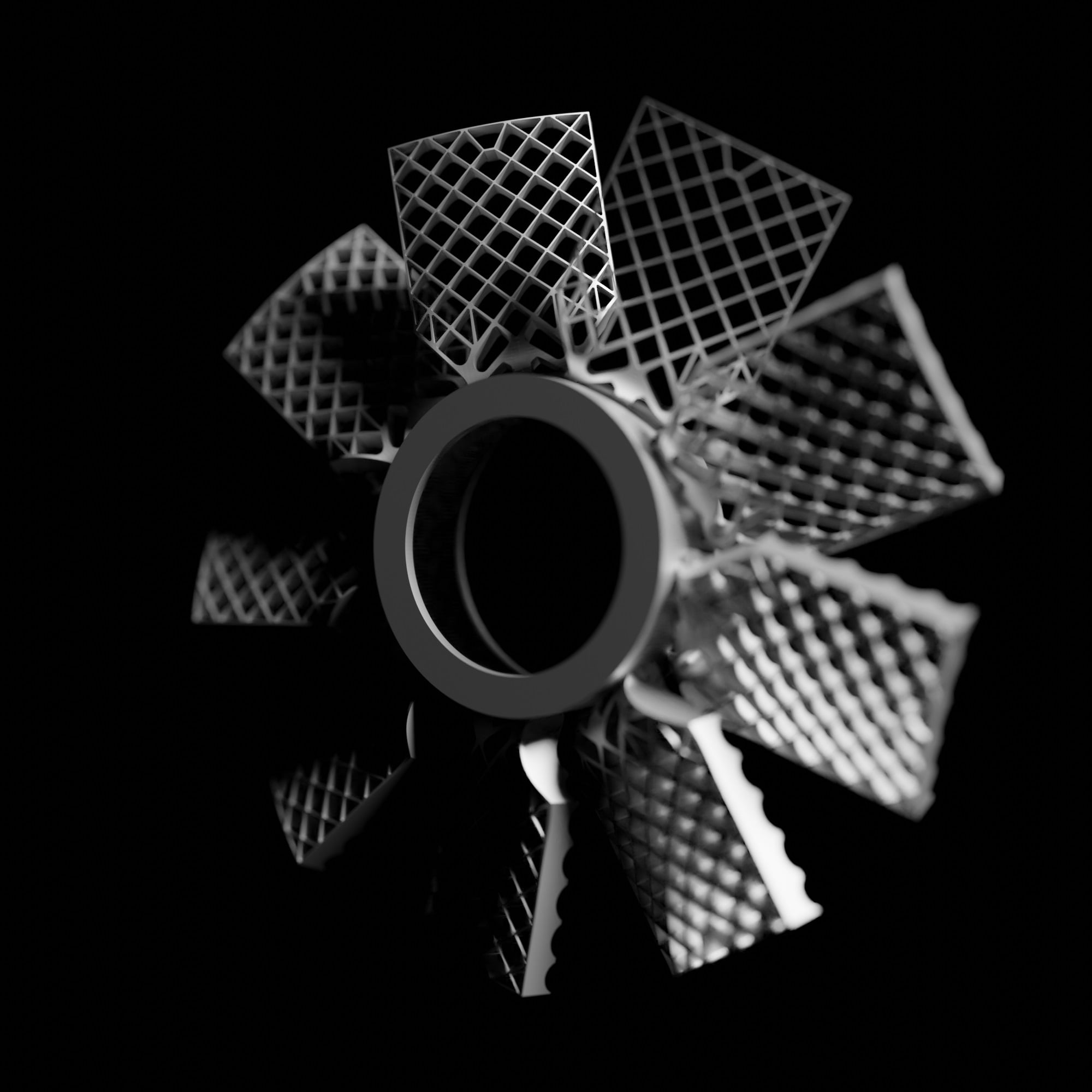 Falcon 9 Grid Fin - A12x25 Fan Mod