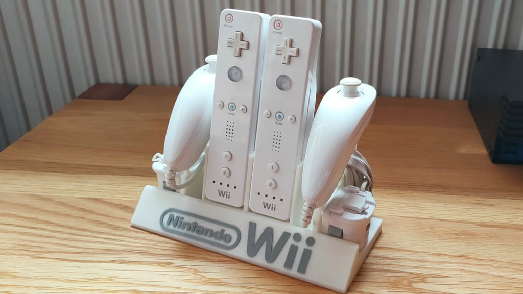Nintendo Wii Wiimote Controller Stand with Nunchuck and Wii Motion Plus