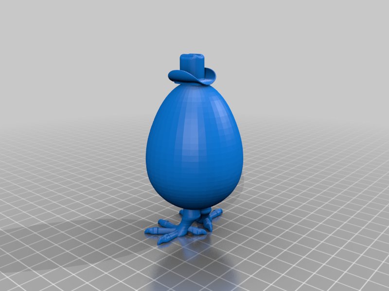 Easter Egg With Legs And Hat