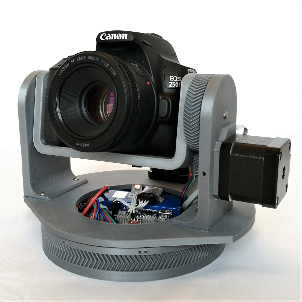 DSLR Camera Pan Tilt Mount (Stepper Motor Driven)