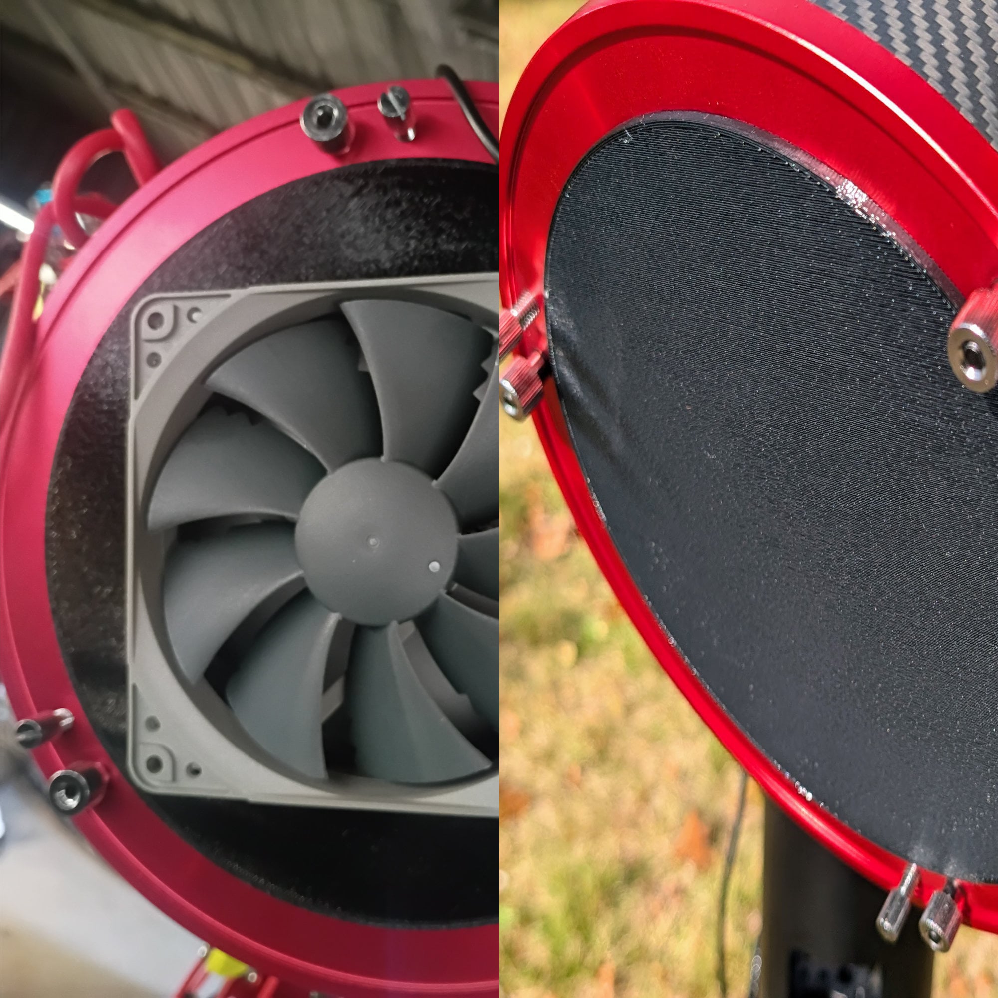 Replacement back cover for the CarbonStar 200, plus fan option