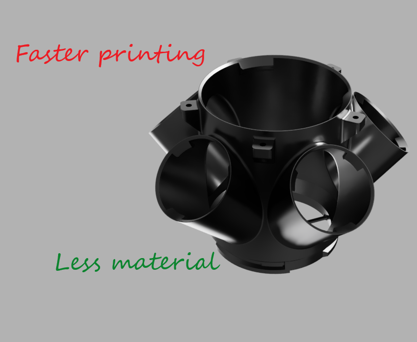 Speed and material optimized hydroponic tower