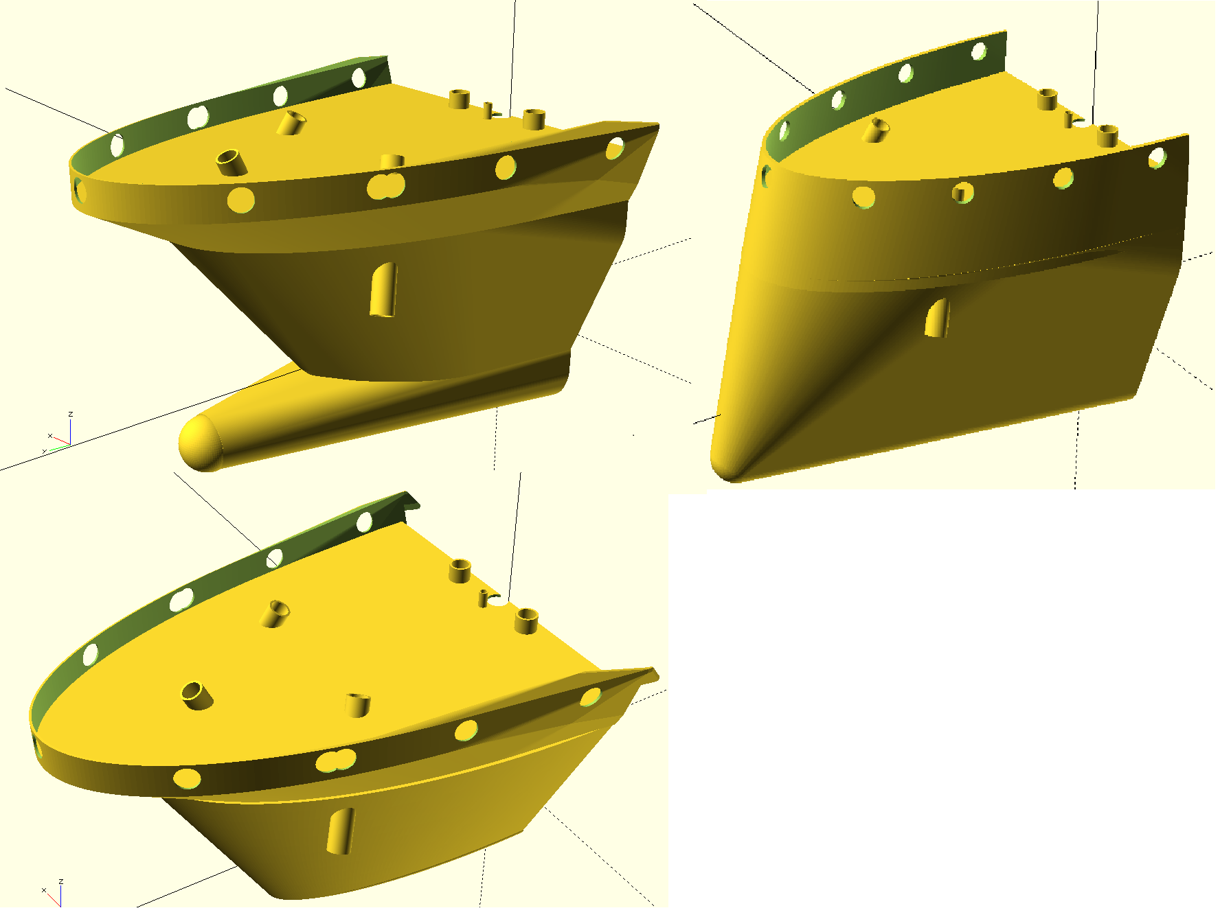 Toys for boys- ships/modular BC/GC- bow section different shapes+ bulkheads+ H1 shells
