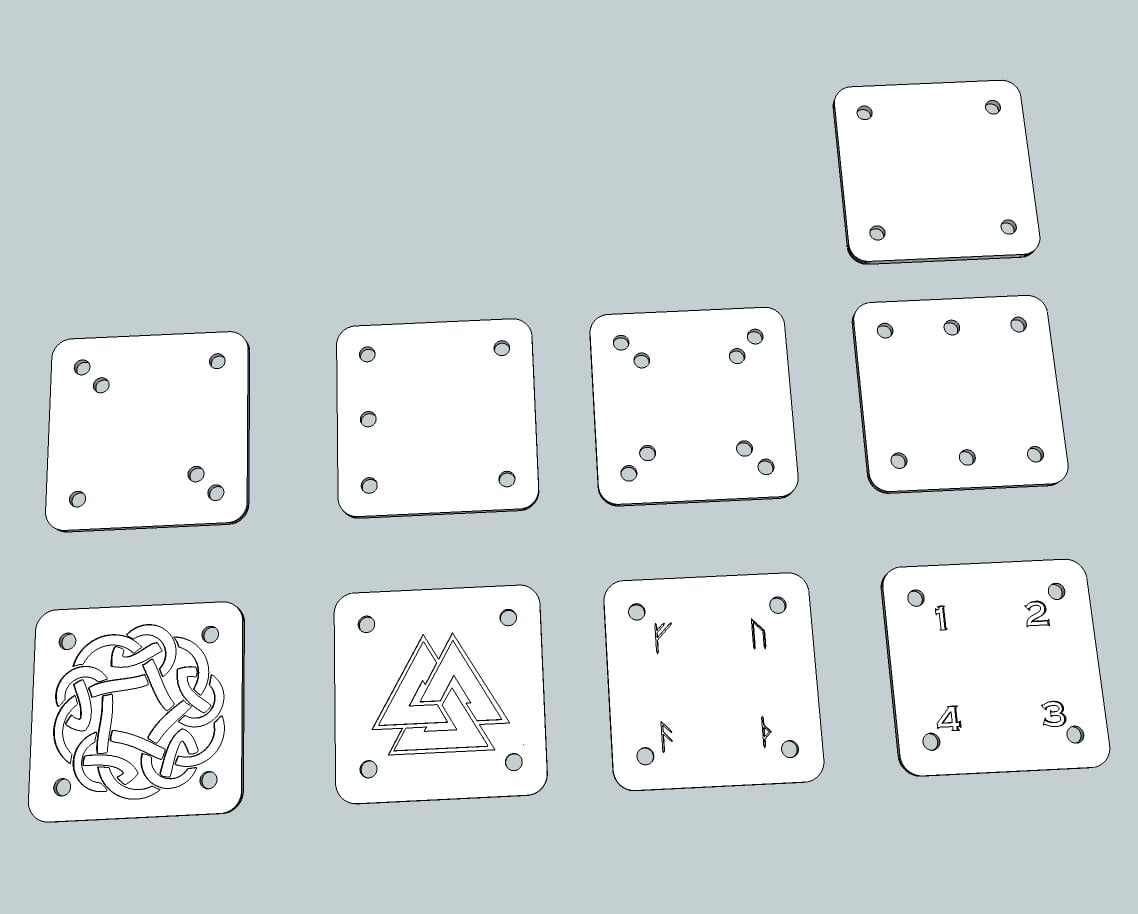 Tablet weaving cards - Oseberg