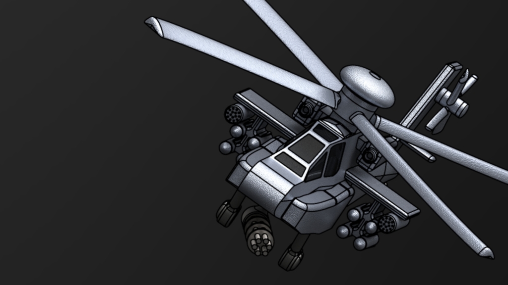 AH 64 Apache (Easily printable)