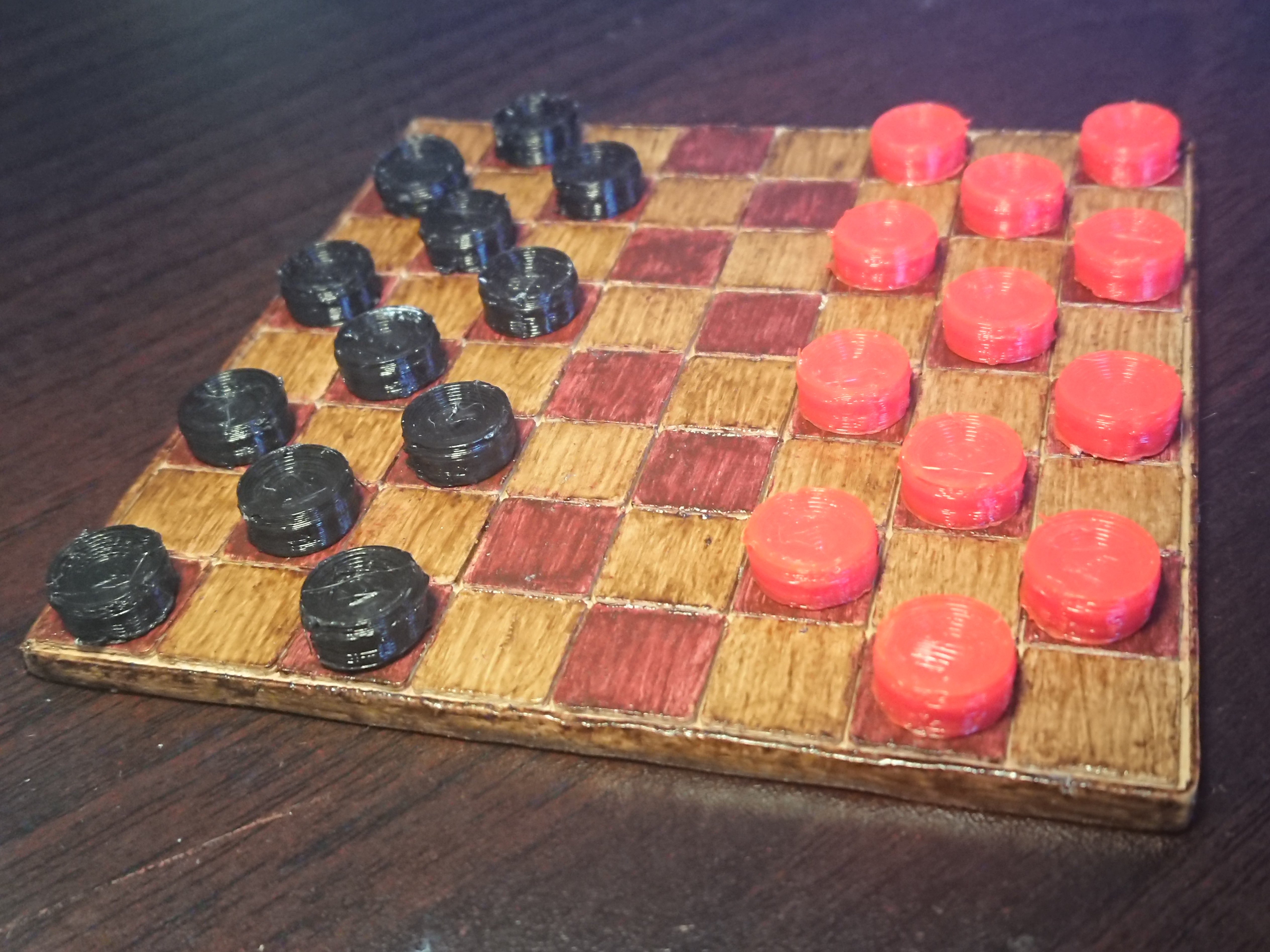 Magnetic Checkers Set | Miniature sized with magnets tabletop classic game