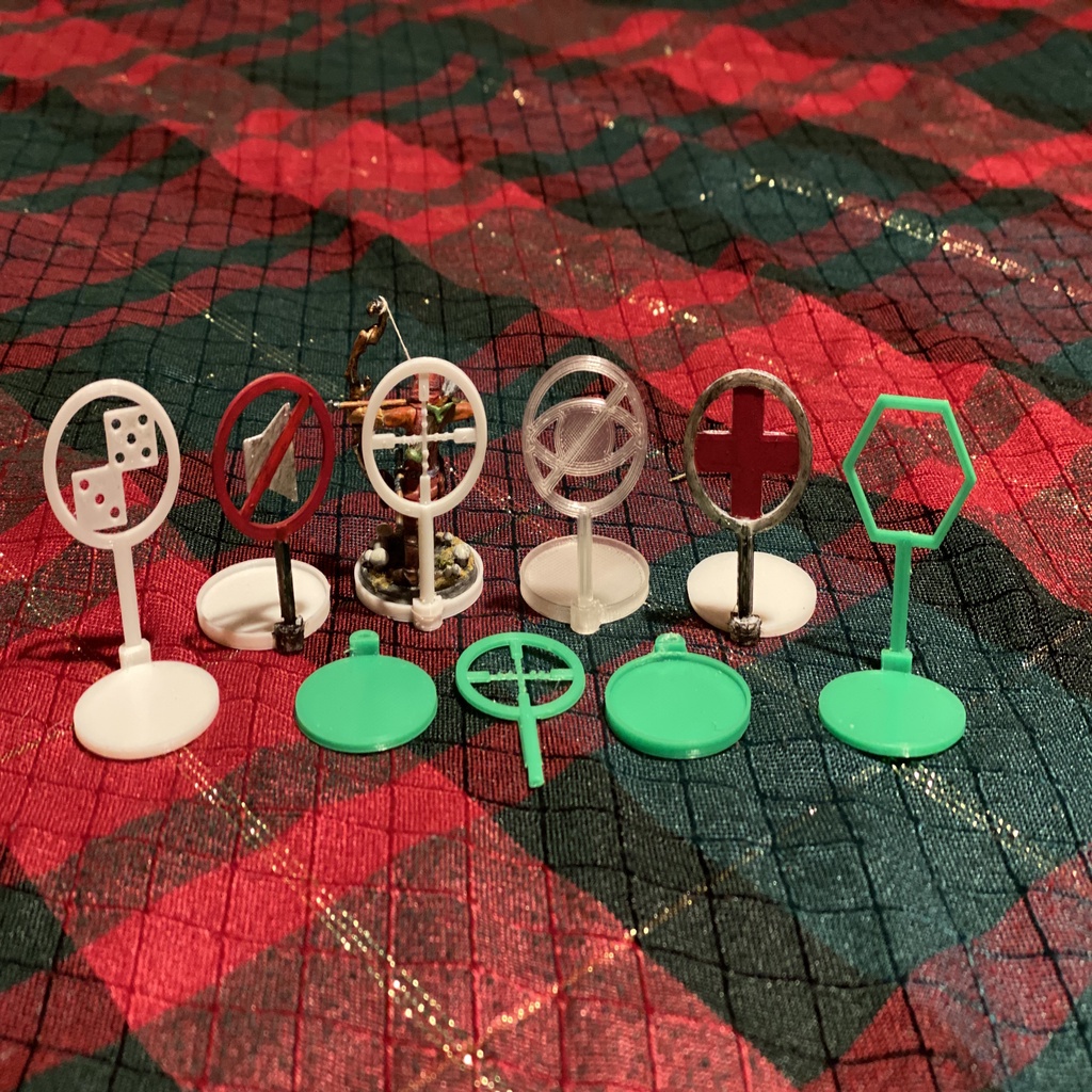 D&D miniature spell and condition markers