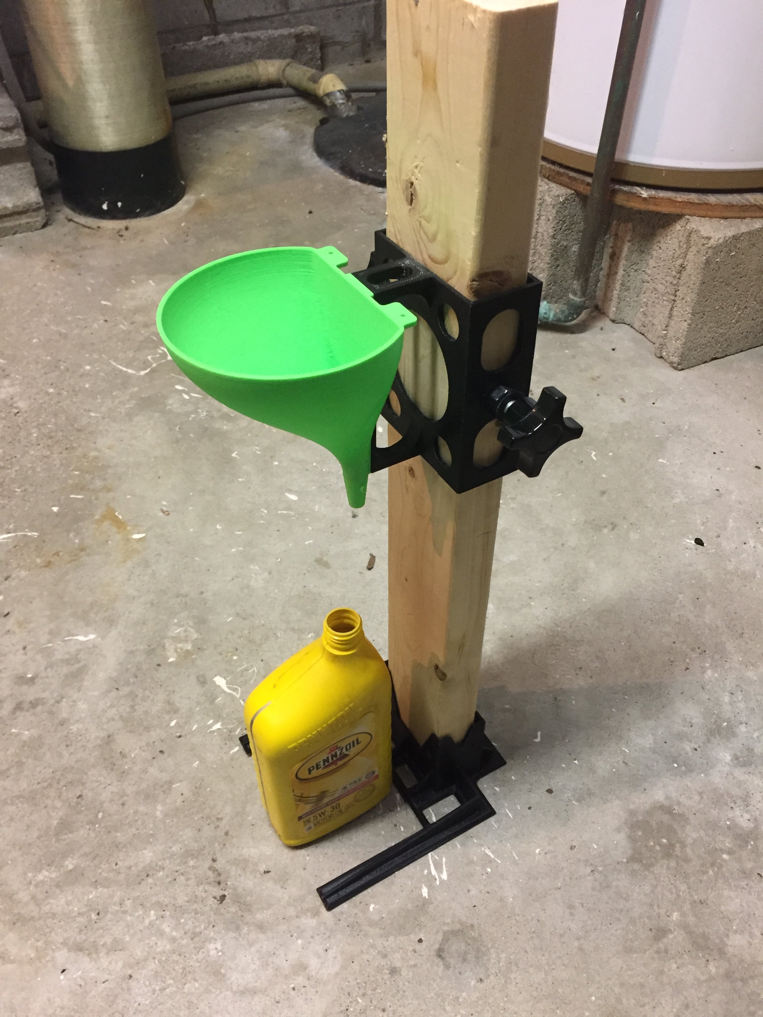 Adjustable Height Funnel - 2x4 Mounted