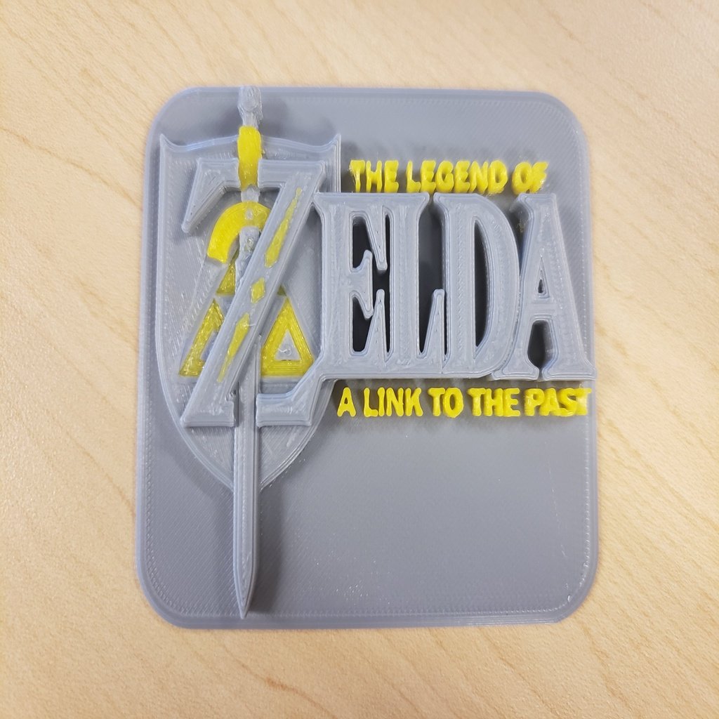 The Legend of Zelda A Link to the Past Cartridge Logo 3D Print
