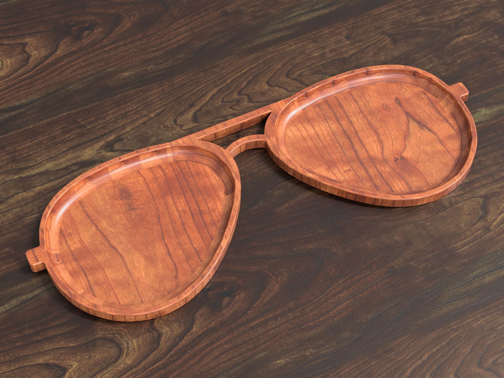 Catch-all tray sunglasses shaped