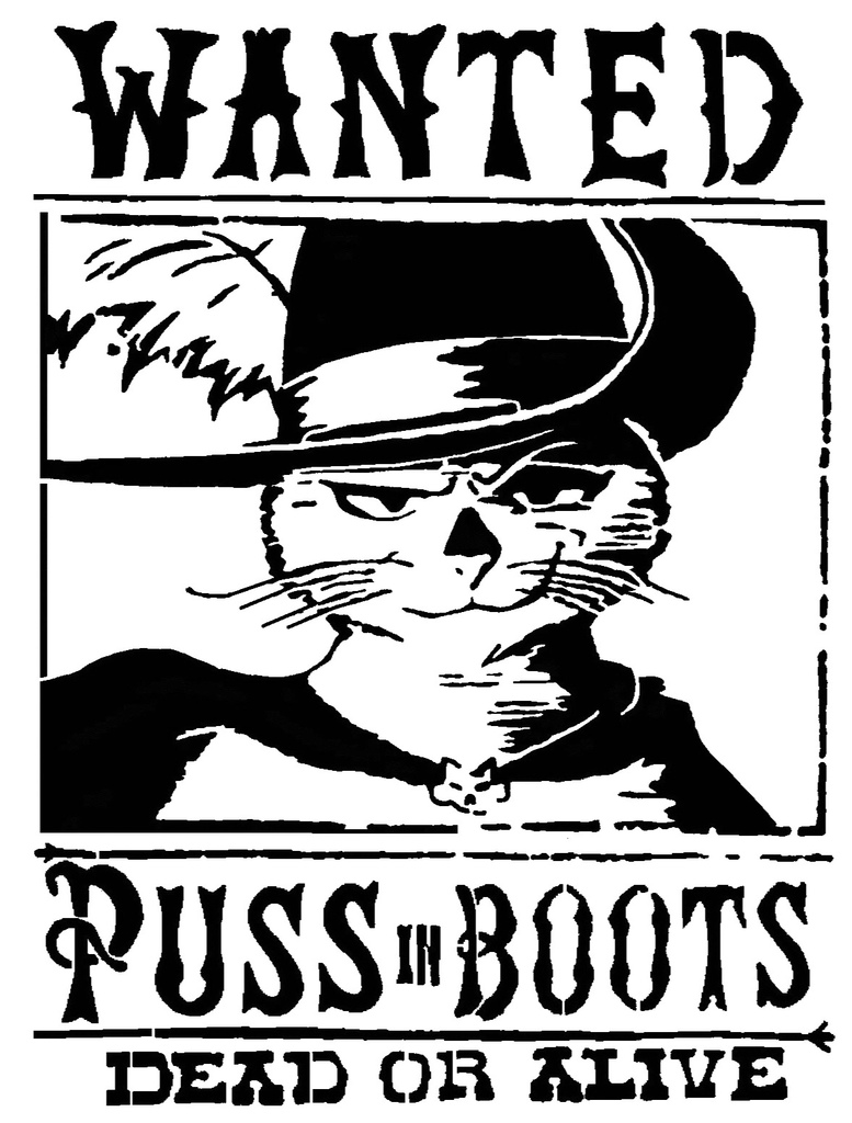 Puss in Boots stencil 3