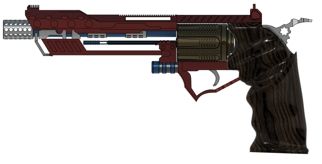 Revolver Gun Fusion 360 Model