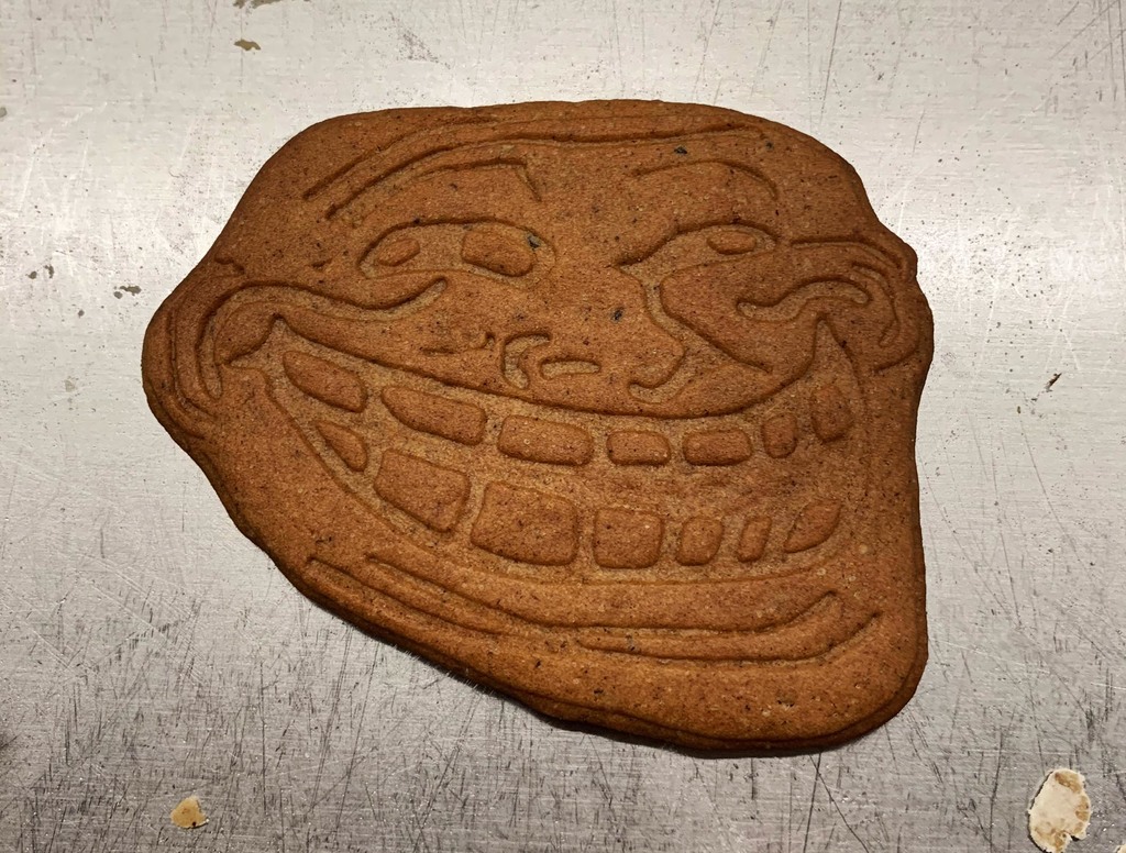 Trollface cookie cutter