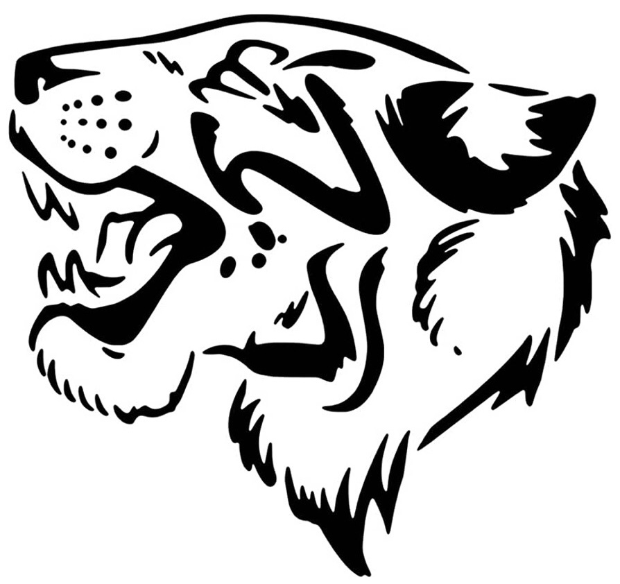 Tiger Head stencil 2