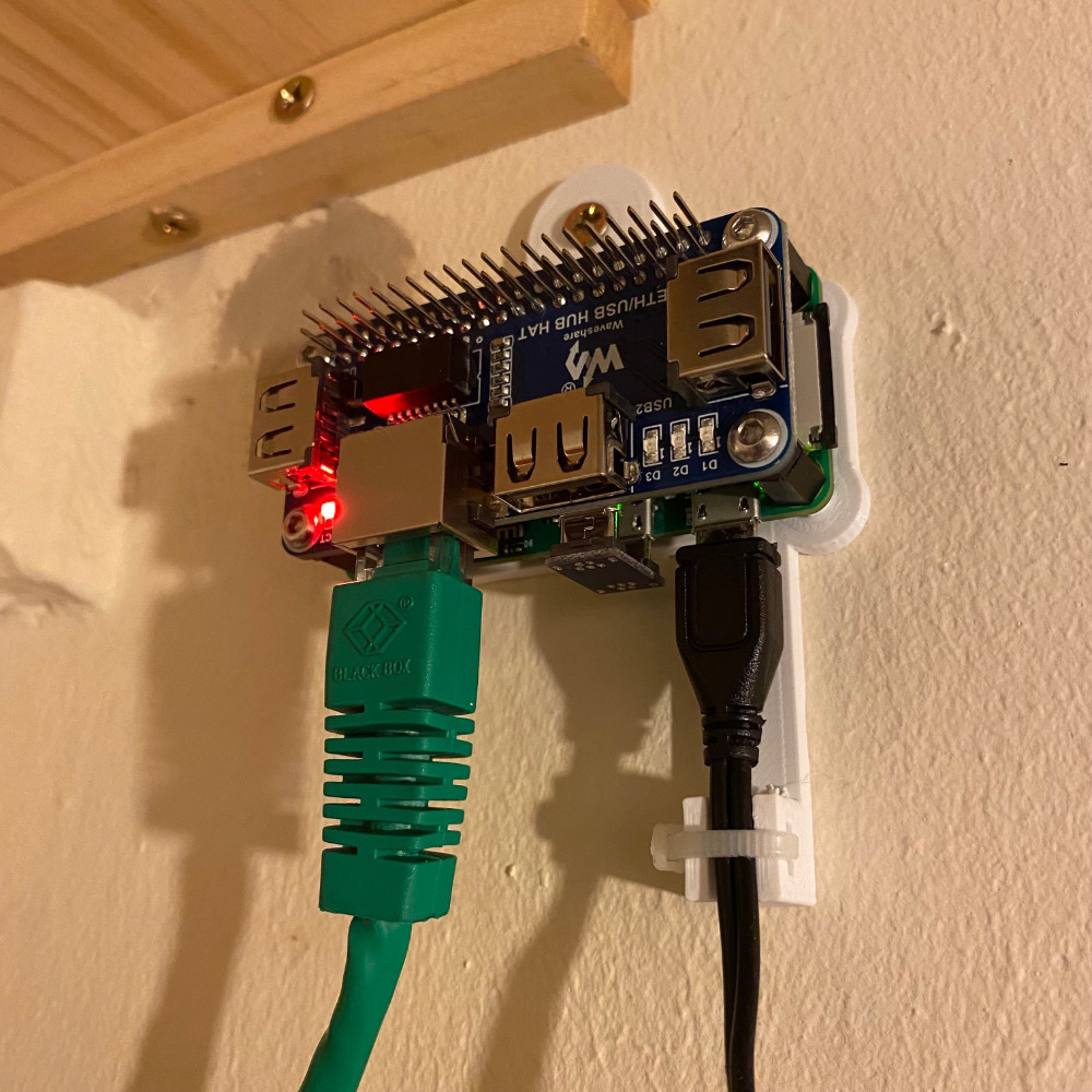 Raspberry Pi Zero wall mount bracket remix 3D model