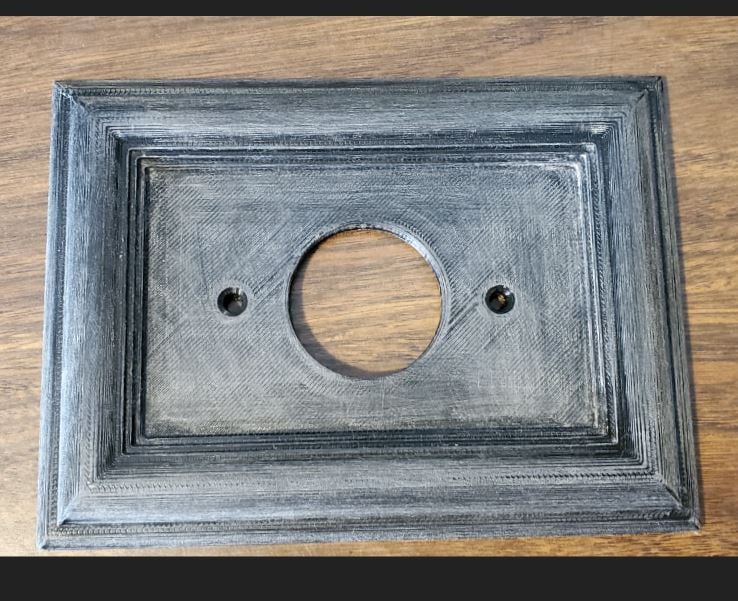 20 amp single outlet Oversized decorative cover plate.