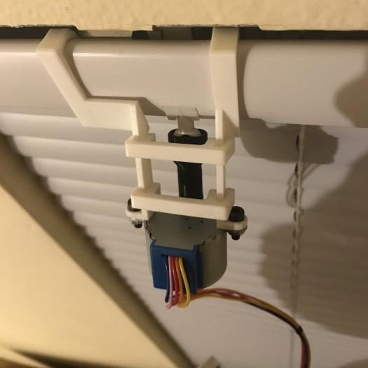 Remix of Cyberzoid's Window Blind Stepper Mount