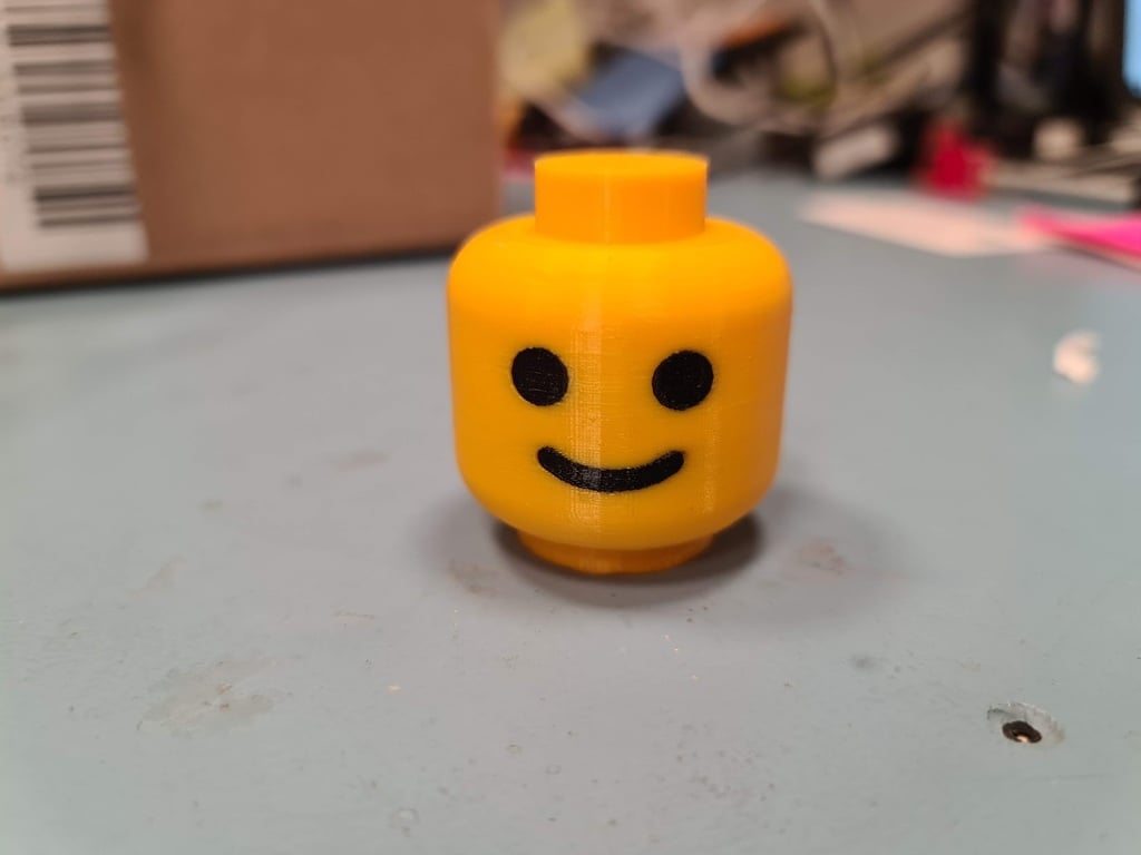 Giant Lego Man Minifig head with face