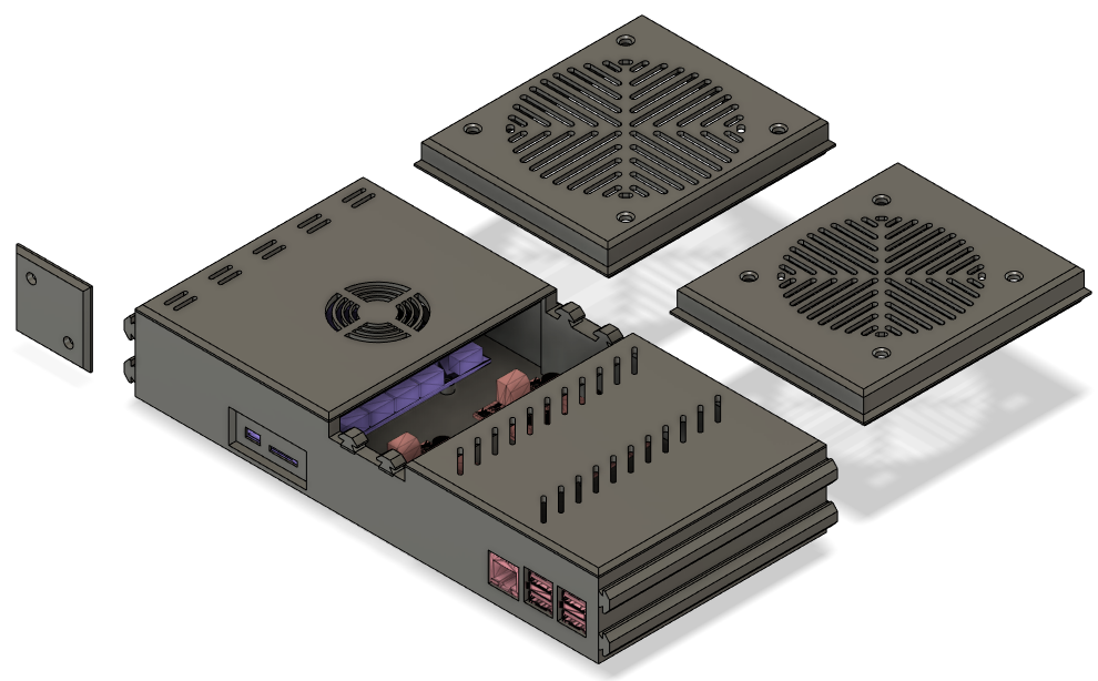 VF Ender 3 MAX Front Electronics Box, Board/Pi/Bucks