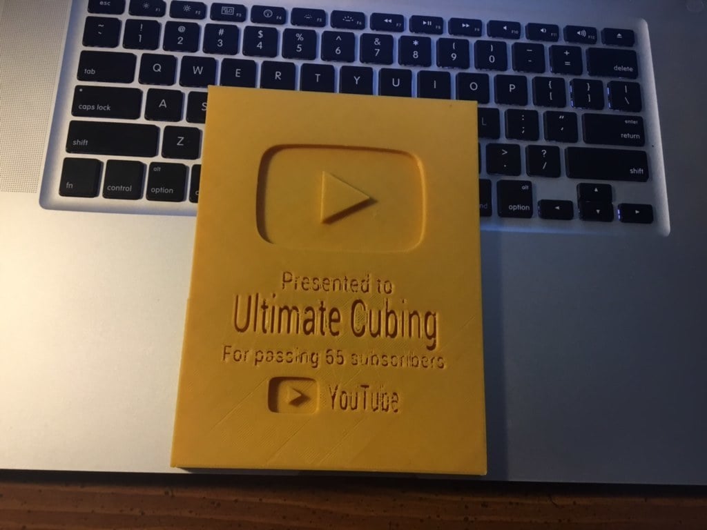 YouTube Play Button Plaque