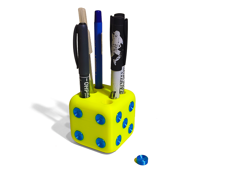 Pen Holder - Dice 3D model