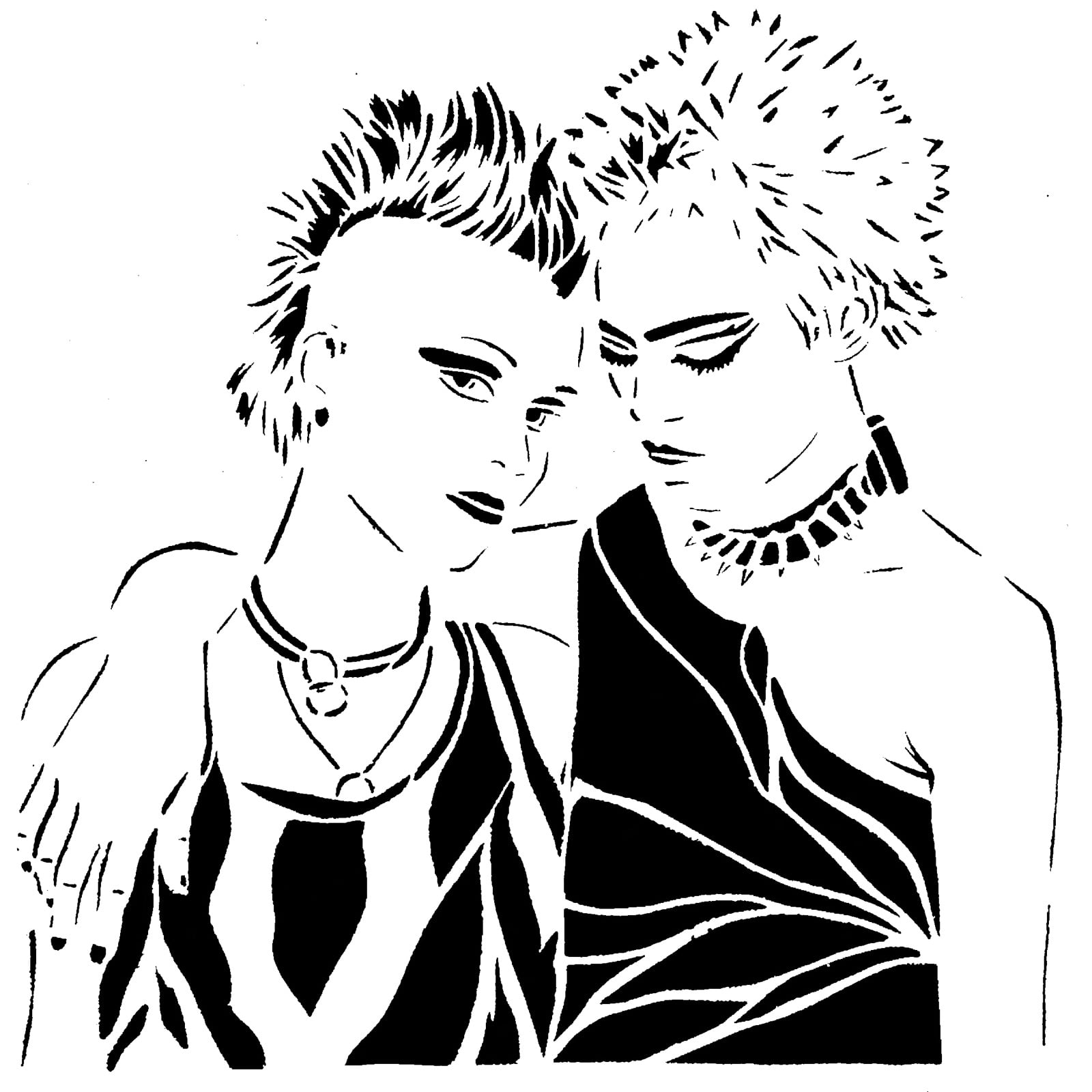 Punk Chicks stencil