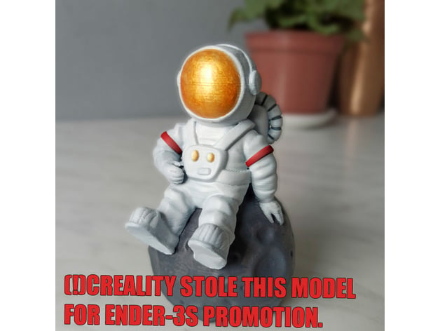 Astronaut Sitting On The Moon Printable Model