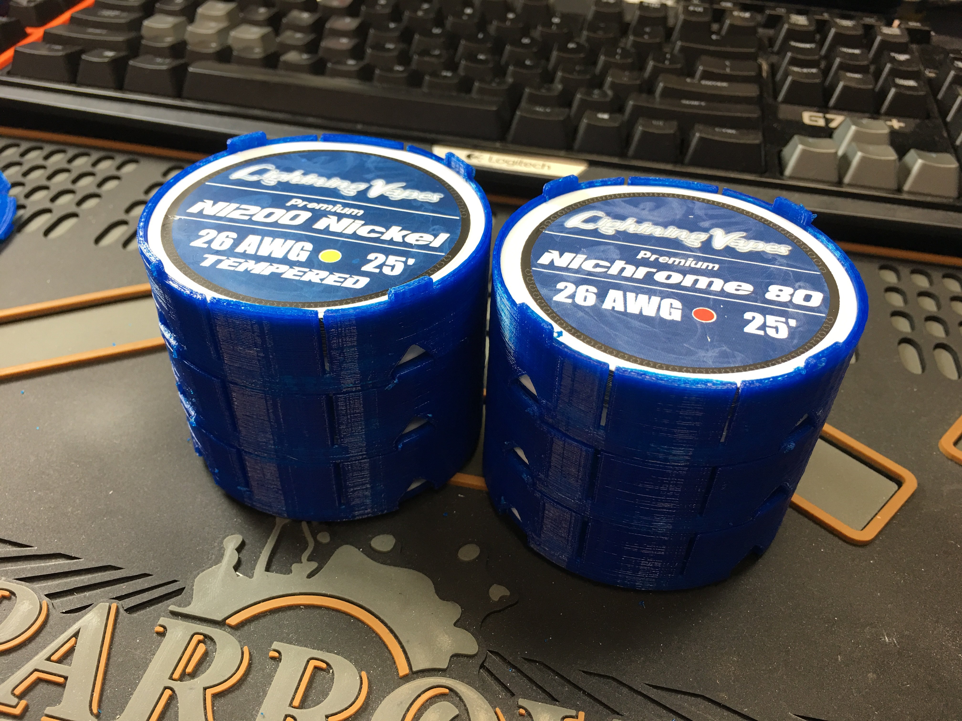 Stackable Spool Holder for 69mm outer diameter Spool (lightning vapes Wire spools, TITANIUM, KANTHAL A1, Nichrome, NICKEL)