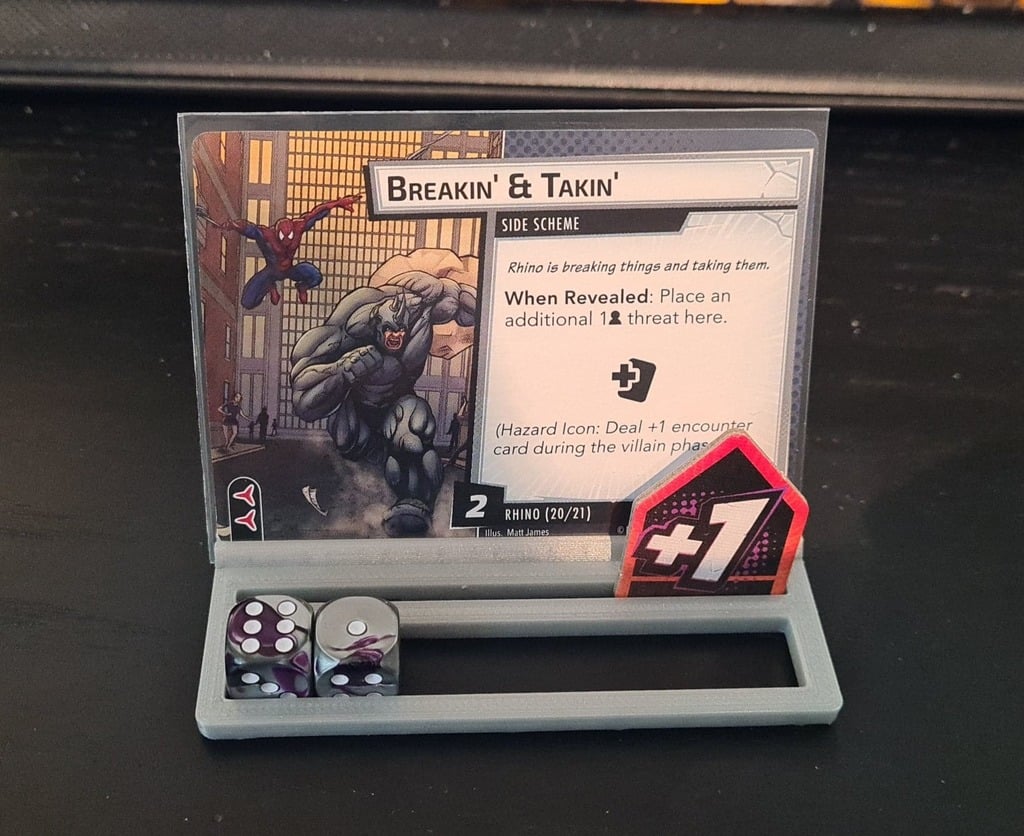 Marvel Champions LCG Scheme Holder - Remix sleeved card and dice option