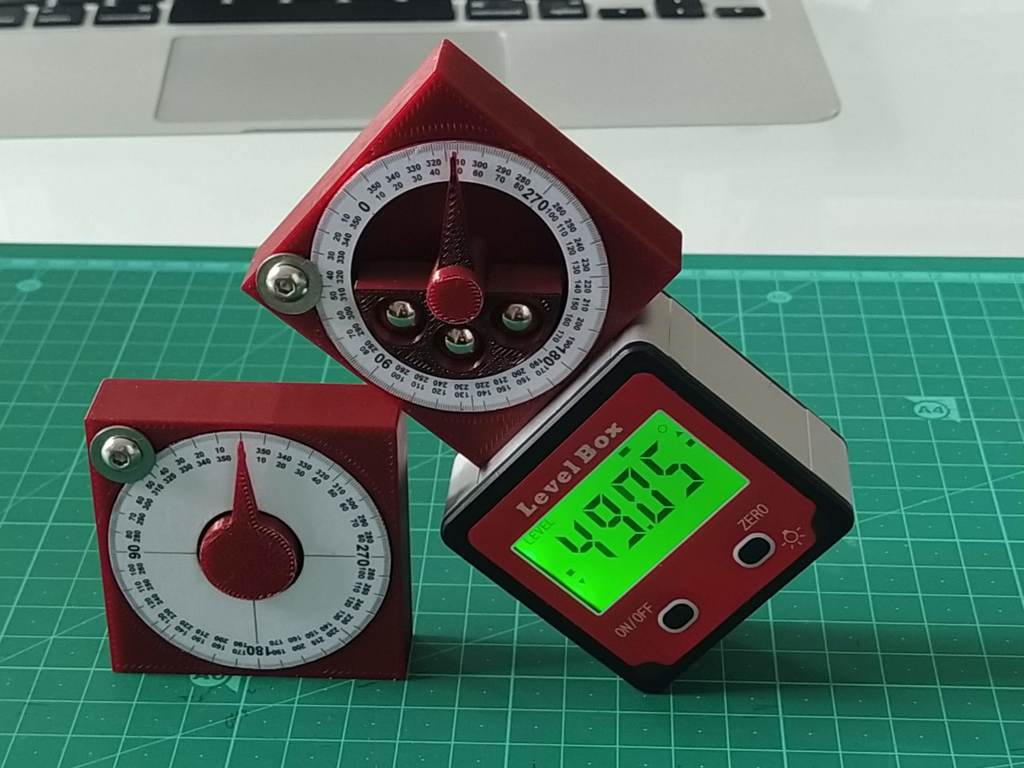Angle gauge cube / inclinometer