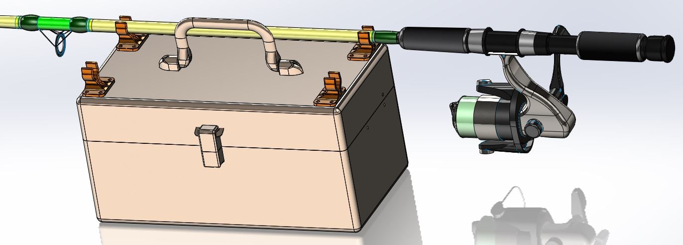Fish Rod, Tackle Box Carry Mount