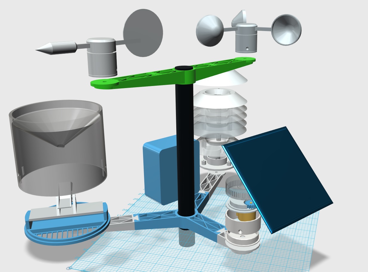 Sensors holder for weather station
