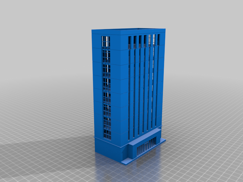 n scale tall building