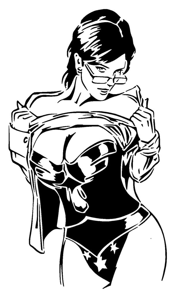 Wonder Woman stencil 23